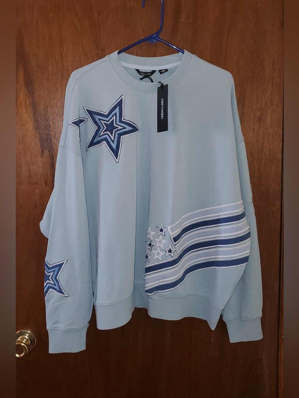 NWT Driftwood Patriotic Patch Pullover Sz Xl
